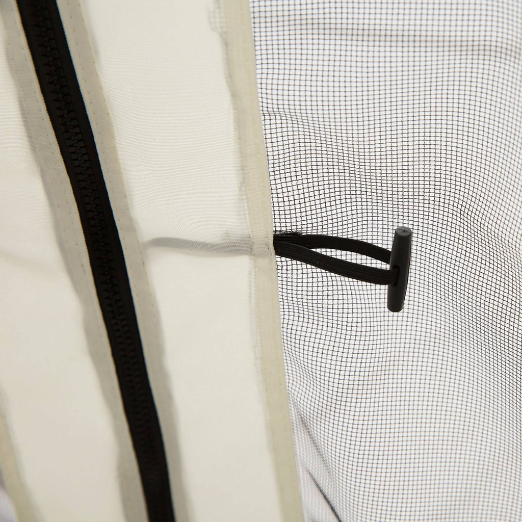 4-Panel Mesh Mosquito Netting Sidewalls with Zippers for Patio Gazebo A207896