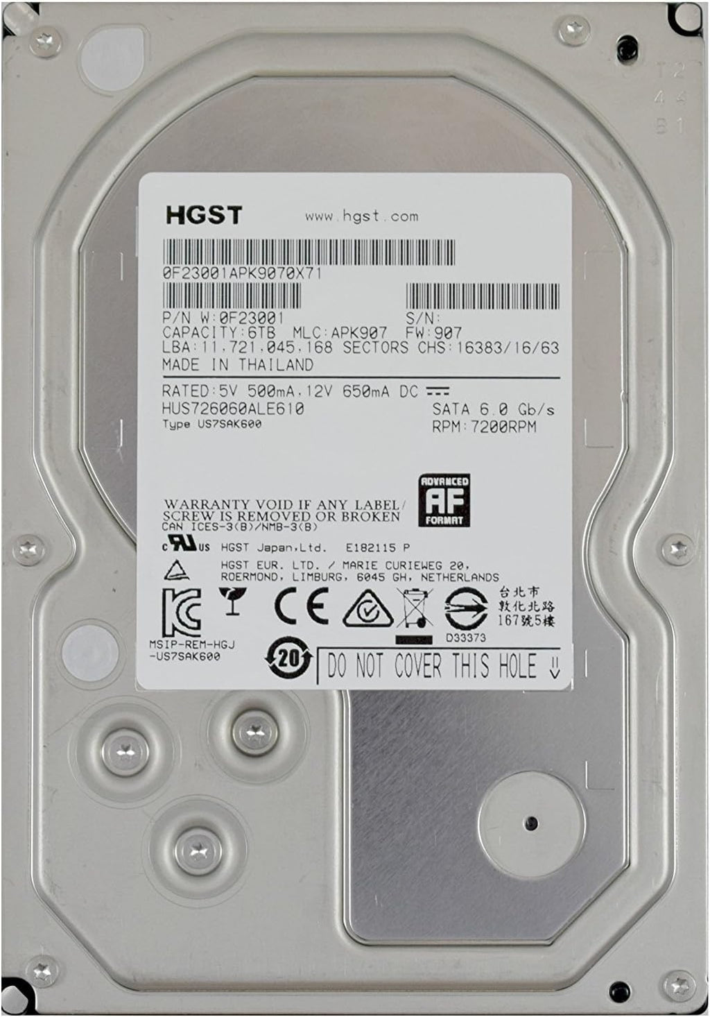 6TB 7200 RPM SATA 3.5in 128MB Cache Enterprise Hard Drive (Renewed) Pack of 2 Q335087