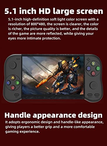 5.1-inch Handheld Game Console Built-in 12000 Games (Bluered) D2590