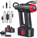 Tire Inflator Portable Air Compressor Cordless Car Tire Pump with Rechargeable Li-ion Battery Digital Pressure Gauge LED Light Automatic Shut-Off Air Pump Pack of 2 K270662