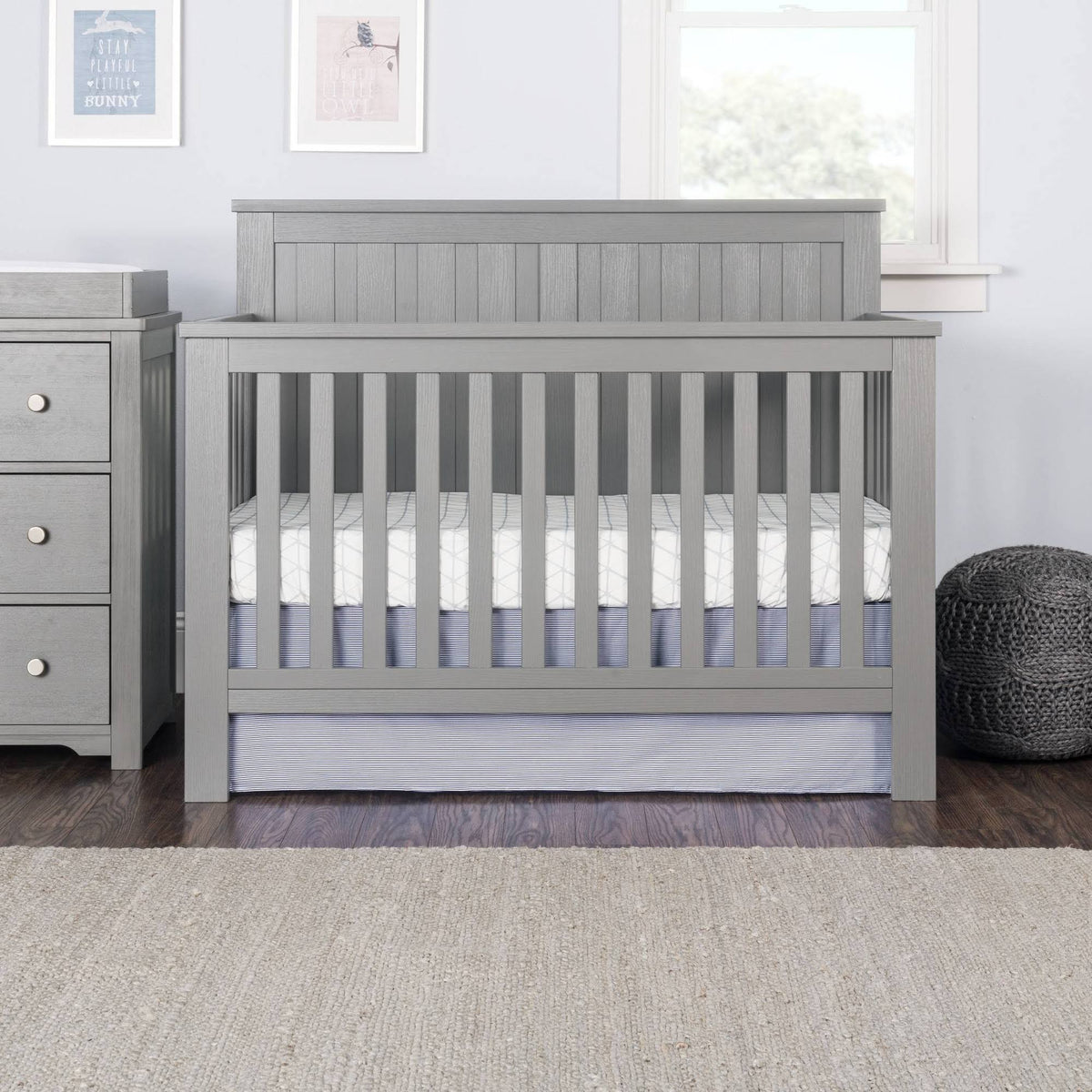 Brushed Pebble 4-in-1 Convertible Crib S18939