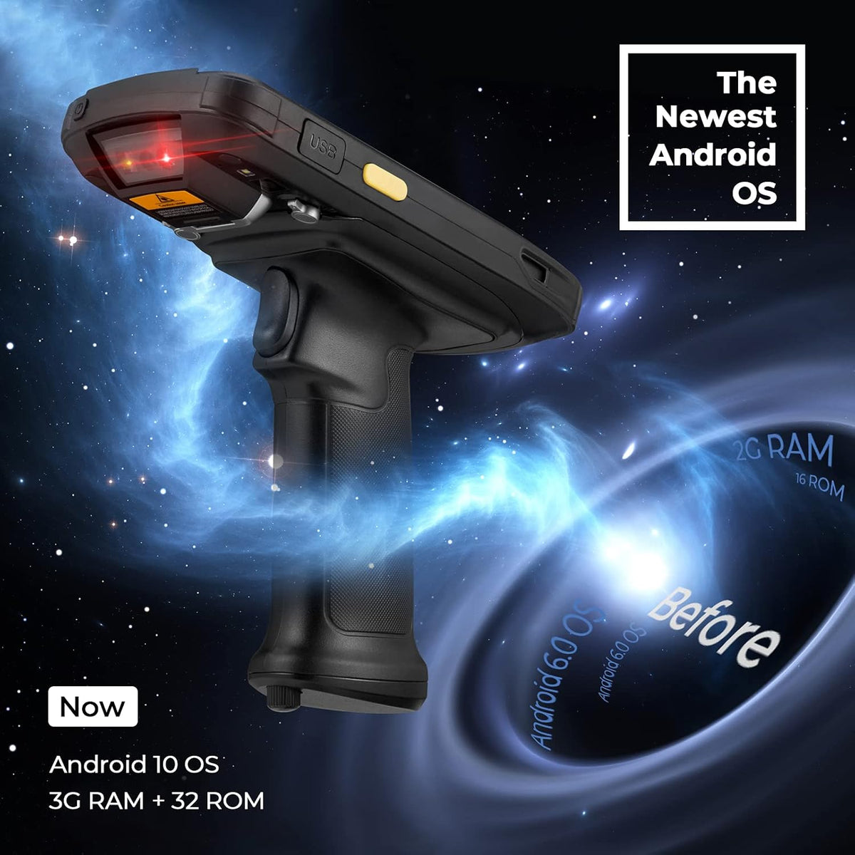 Android 10 Barcode Scanner with Numeric Keypad E22036