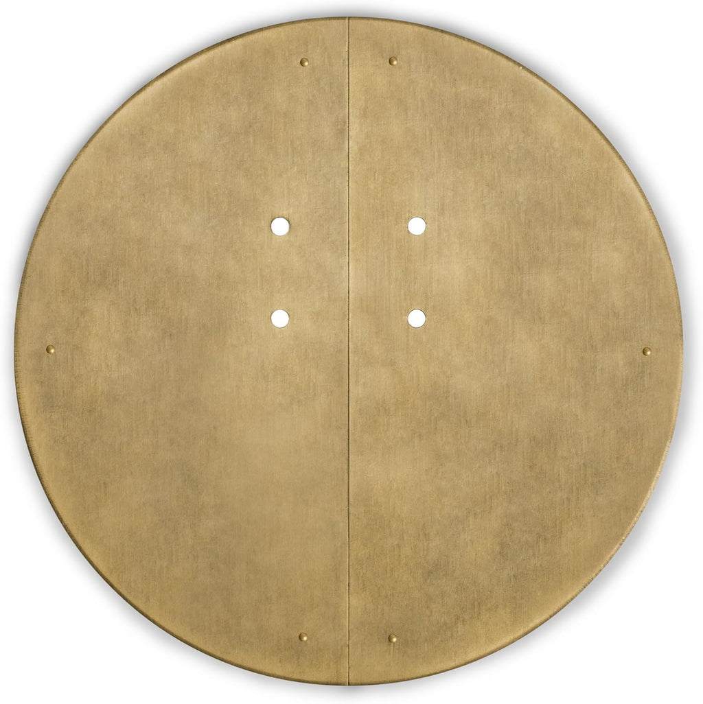 Brass Button and Zipper Cabinet Face Plate Backplate Hardware Set Pack of 2 H713