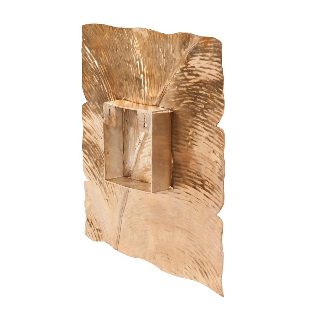 Square Leaf Wall Decor with Antique Silver P8999