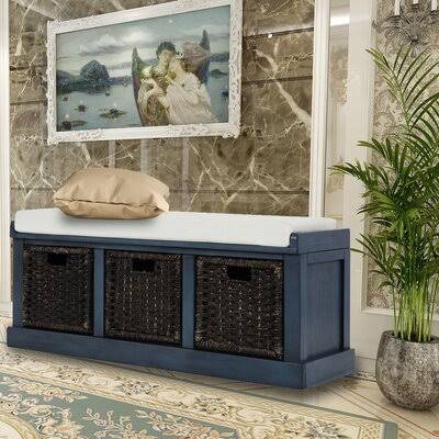 Antique Navy Storage Bench Z555762