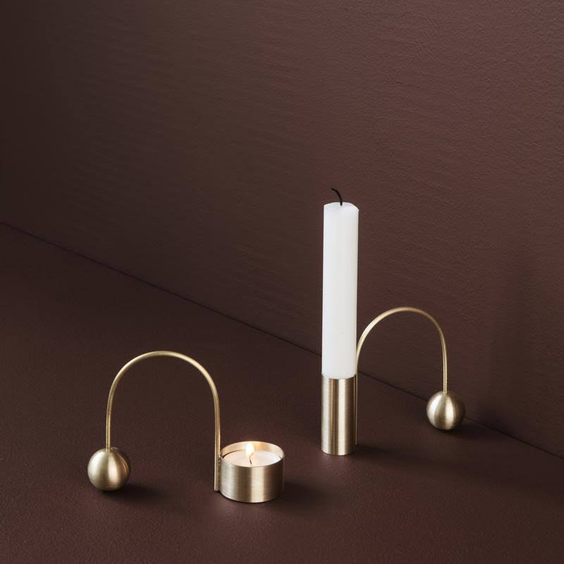 Black Brass Candle Holder N16466