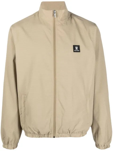 Daily Paper logo-patch zip-up jacket