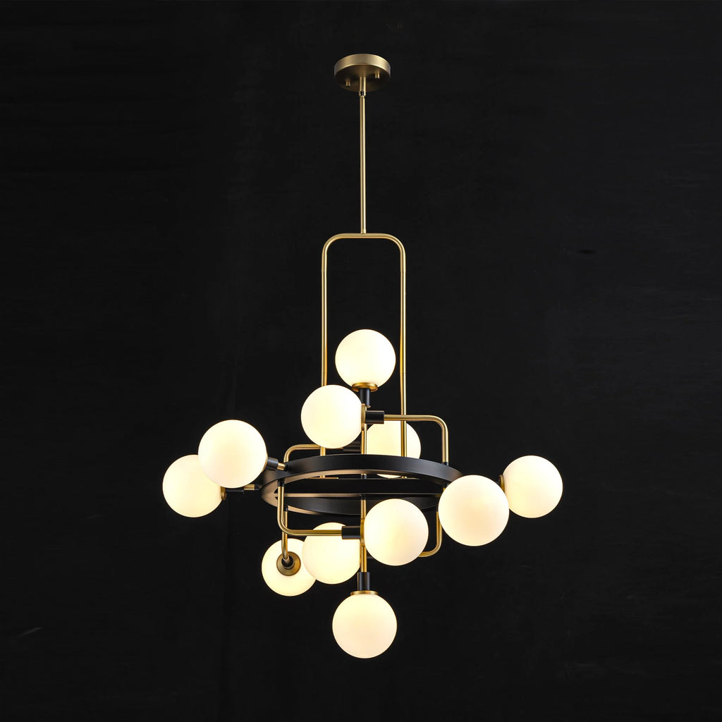 12-Light Dimmable Aluminum Chandelier L641