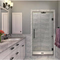 Black Hinged Frameless Shower Door X8543