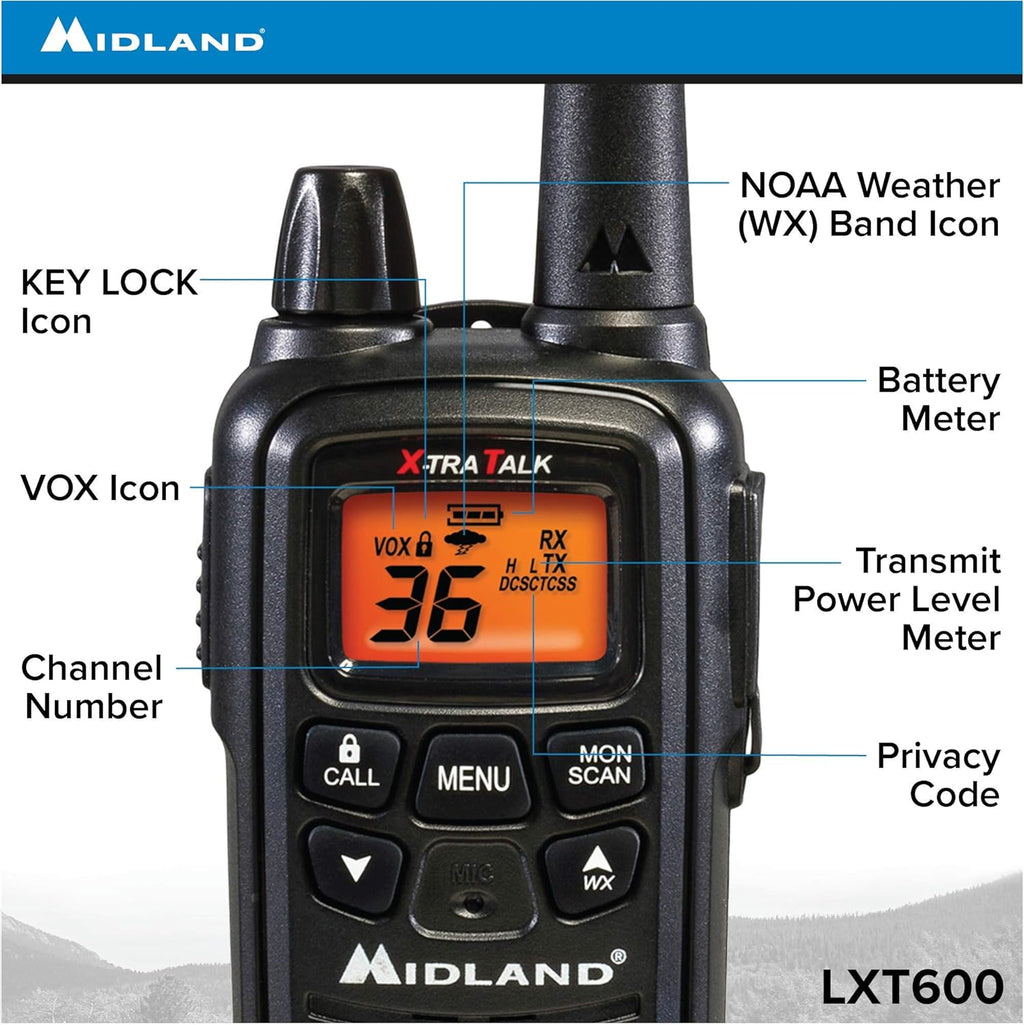 36 Channel FRS Two-Way Radio Black Pack of 12 S79164