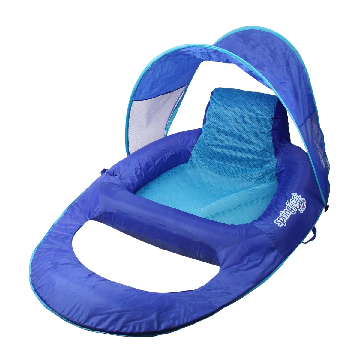 Blue Pool Lounge Chair with Sun Canopy C526818