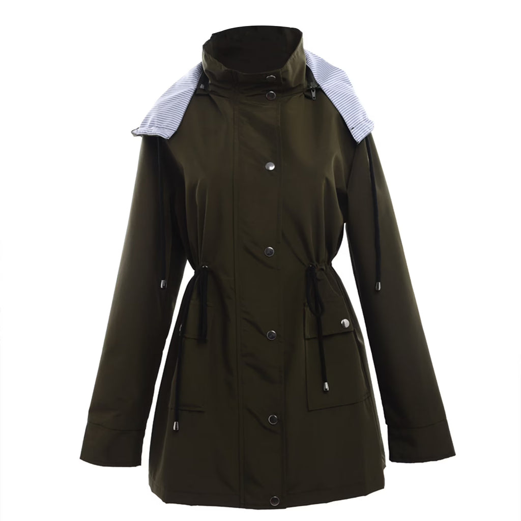 Solid Color Hardshell Jacket Windbreaker Coat E47602