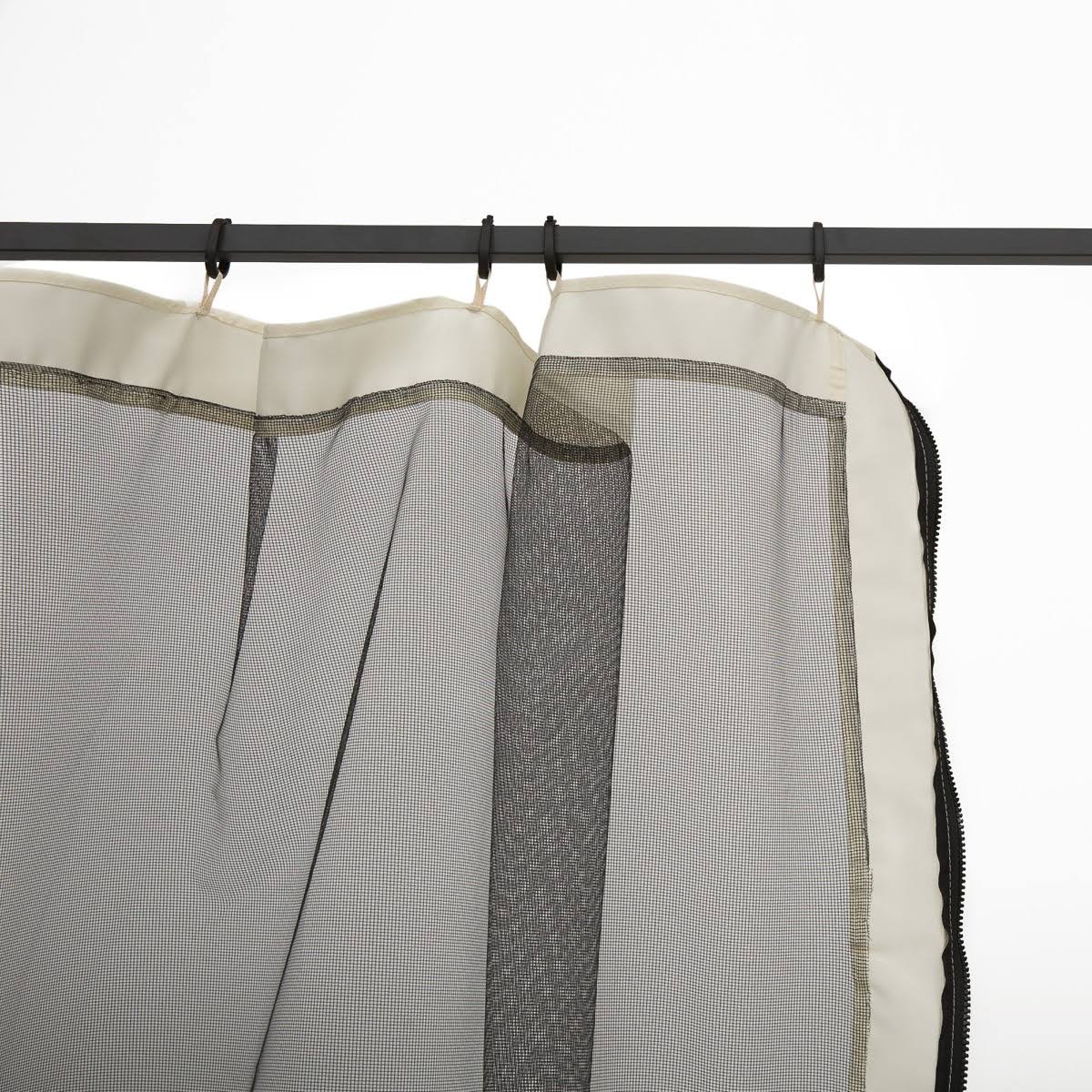 4-Panel Mesh Mosquito Netting Sidewalls with Zippers for Patio Gazebo A207896