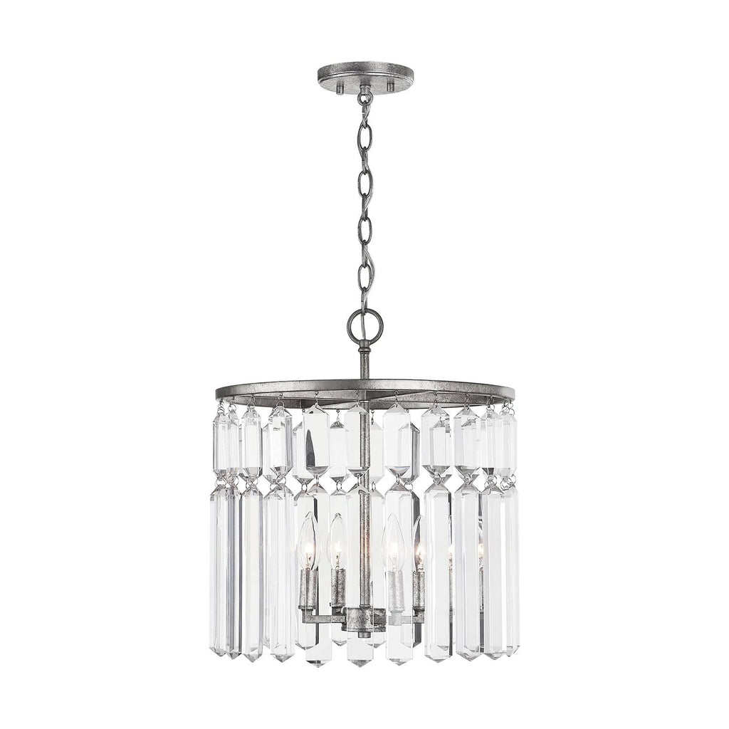 Antique Silver Semi Flush Mount Light B92213