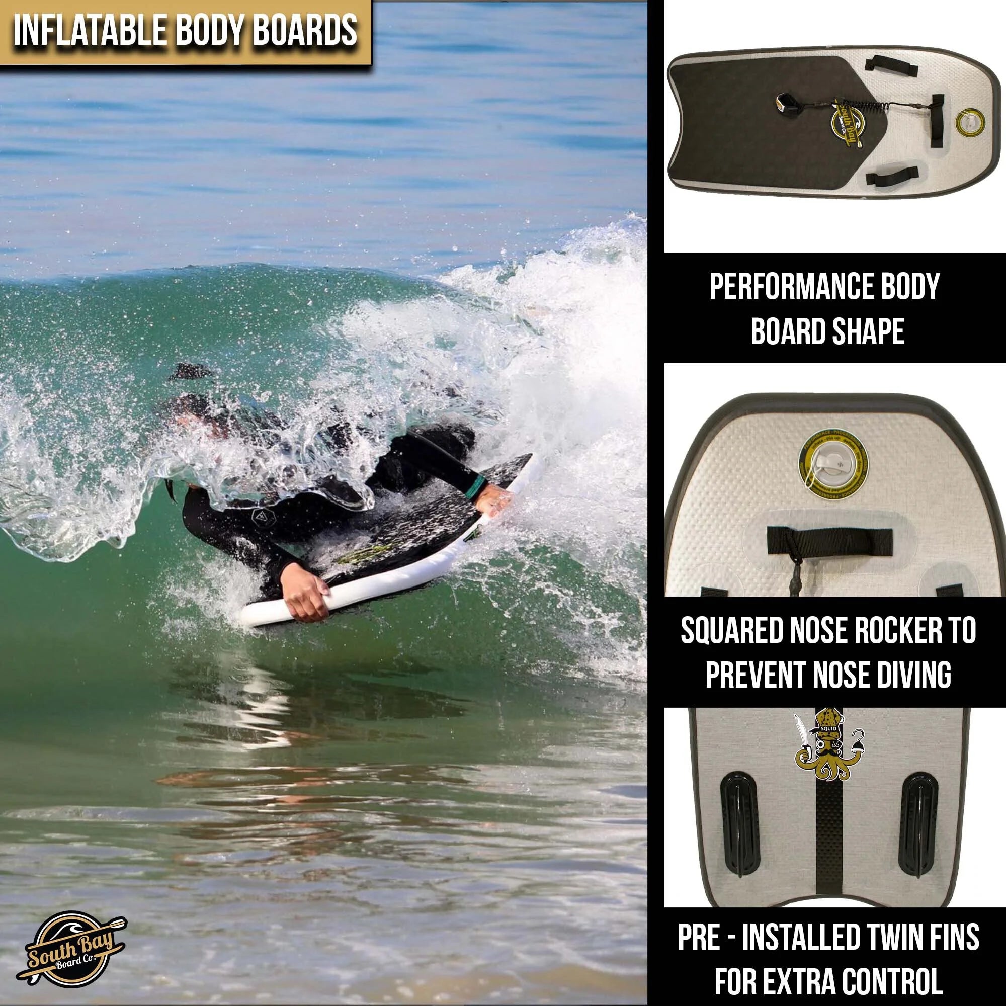 46 Squid Inflatable Bodyboard H4396