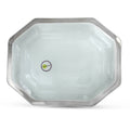 Clear Glass Steak Platter with Platinum Trim P51668