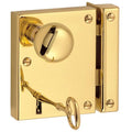 Left Handed Vertical Rim Lock Satin Brass and Black U289