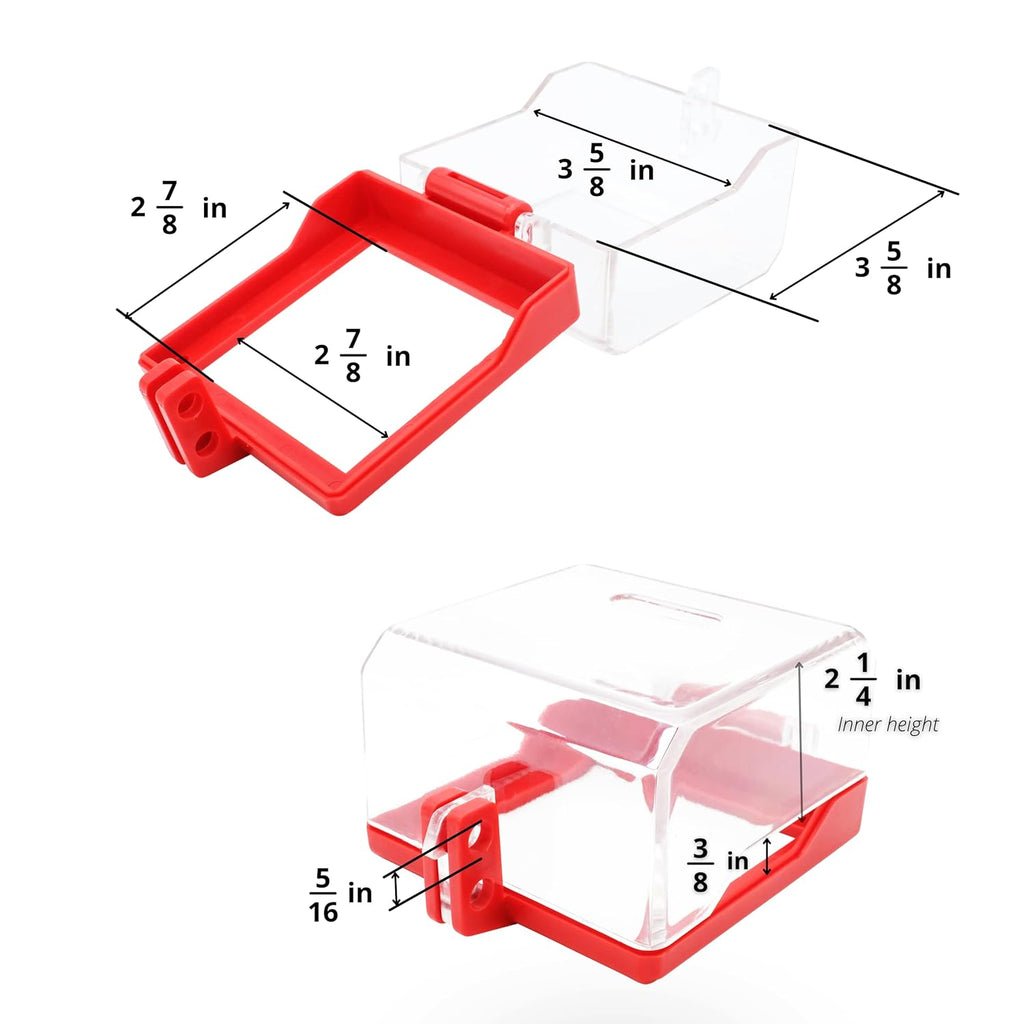 Box Type Transparent Push Start Button Cover, Pack of 2 W4804