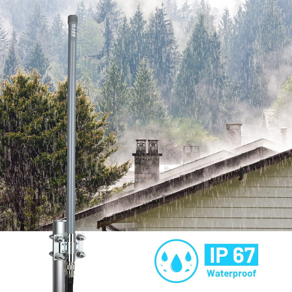 5 dBi LoRa Antenna 915Mhz Outdoor Omni-Directional Antenna with KMR240 Cable and Adapter N211