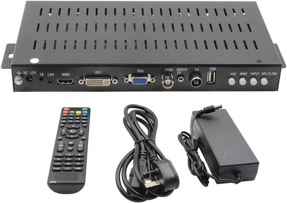 90 Degree Rotation Vertical Video Wall Controller 2x2 HDMI DVI VGA CVBS ATV USB Image Stitching Splicing Processor J493