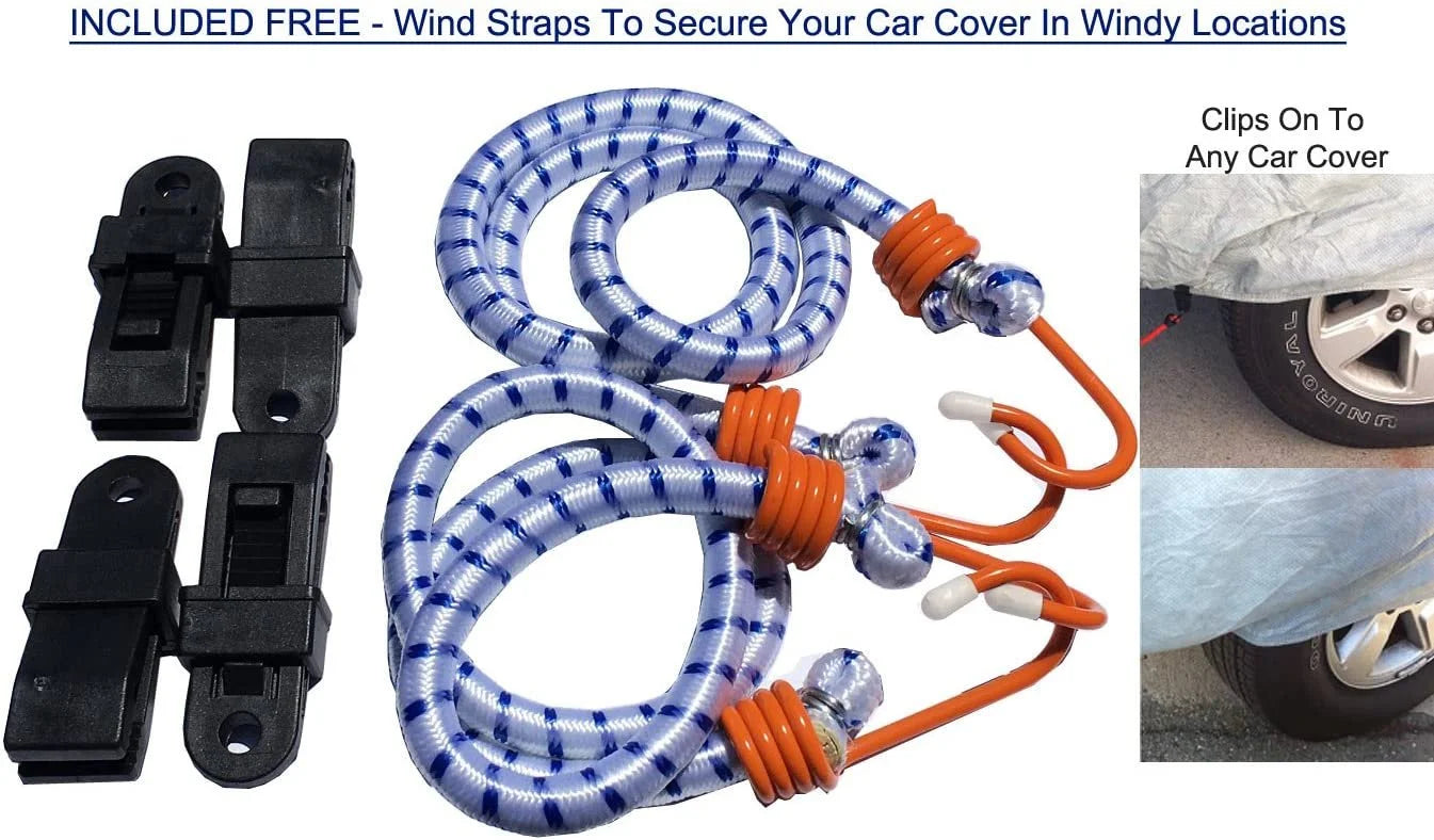 SUV Cover with Fleece Lining, Anti-Theft Cable Lock, Storage Bag & Wind Straps X289