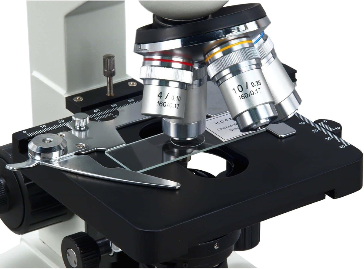 40X-2500X LED Binocular Lab Compound Microscope with 5MP Camera and Mechanical Stage O954543