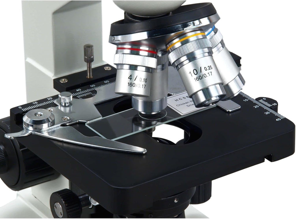 40X-2500X LED Digital Trinocular Compound Microscope with 5MP Camera and Mechanical Stage B223