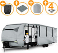 Gray Waterproof 4 Layers RV Cover with Jack Cover & Patch Kit R110