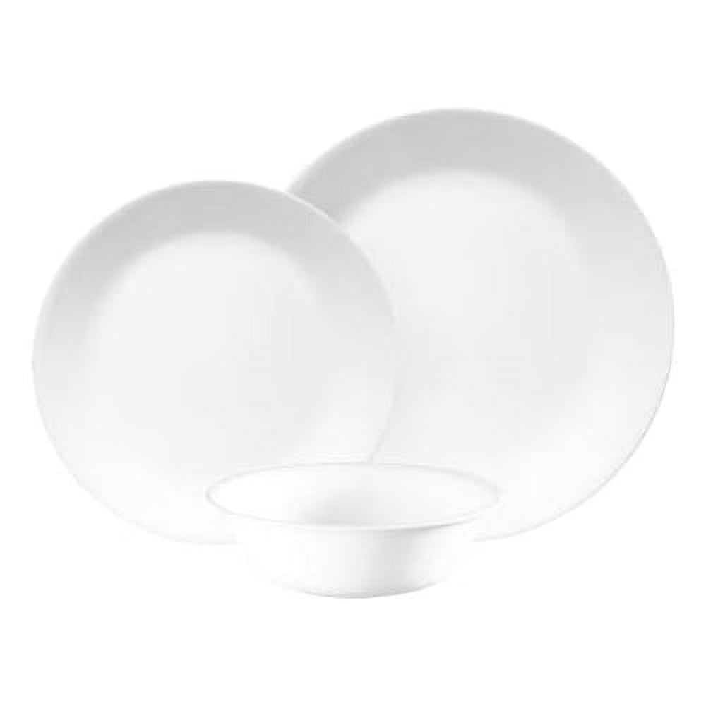 12Pc Winter Frost White Dinnerware Set V317