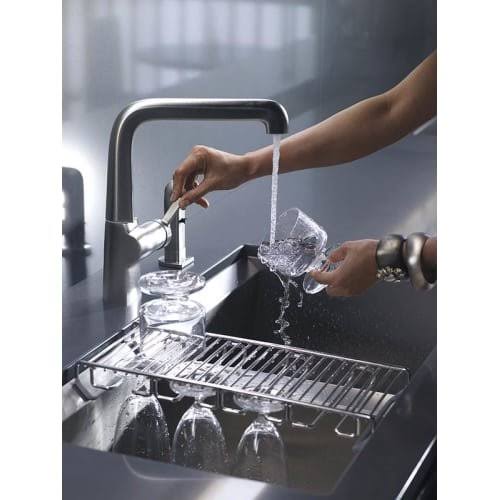 Vibrant Stainless Kitchen Sink Faucet J311