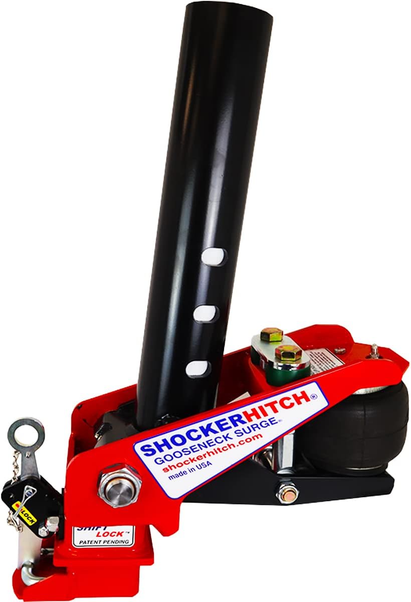 Gooseneck Air Hitch & Coupler, Round 4" Angled Pin 30K Coupler 9" Offset I9994
