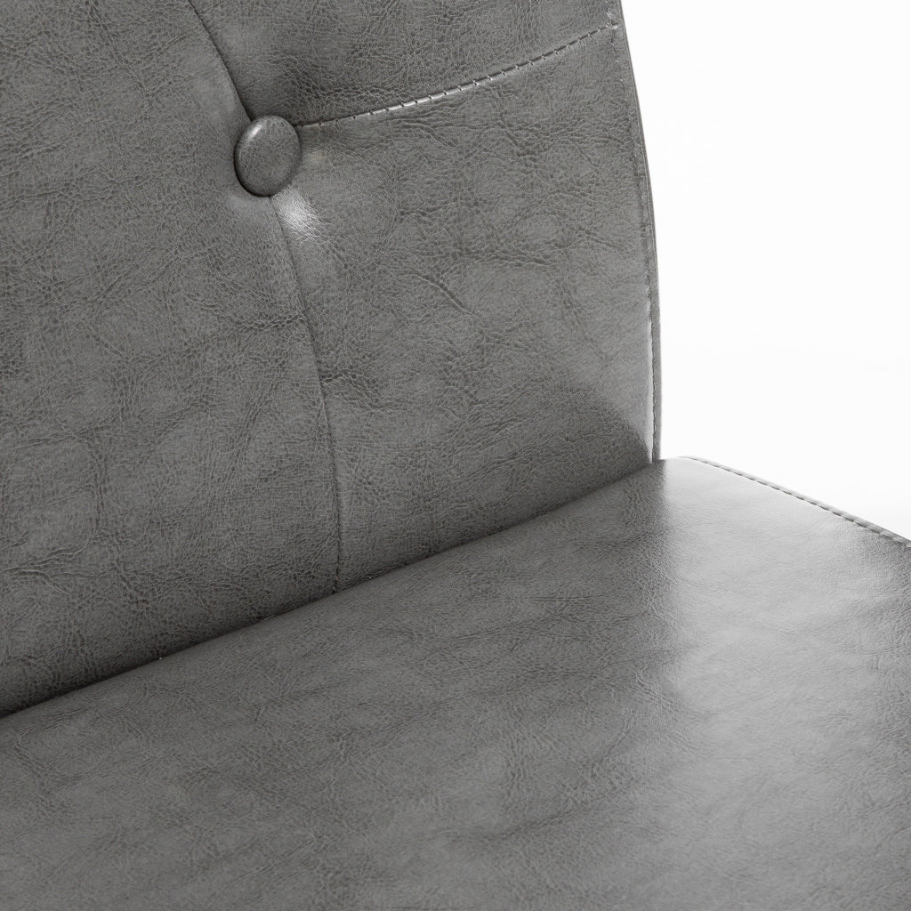 Bonded Leather Dining Chair, Set of 2, Gray P40806