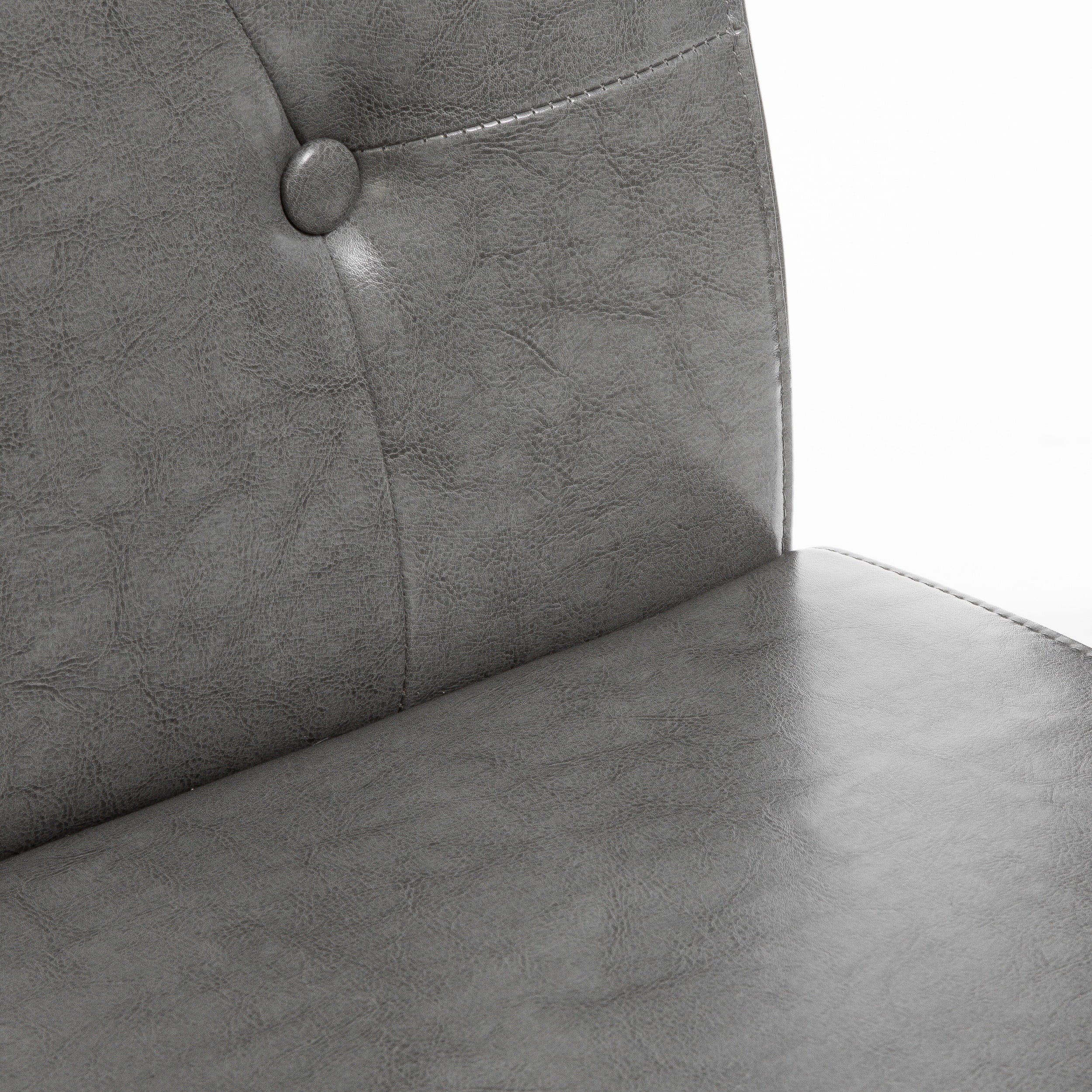 Bonded Leather Dining Chair, Set of 2, Gray P40806