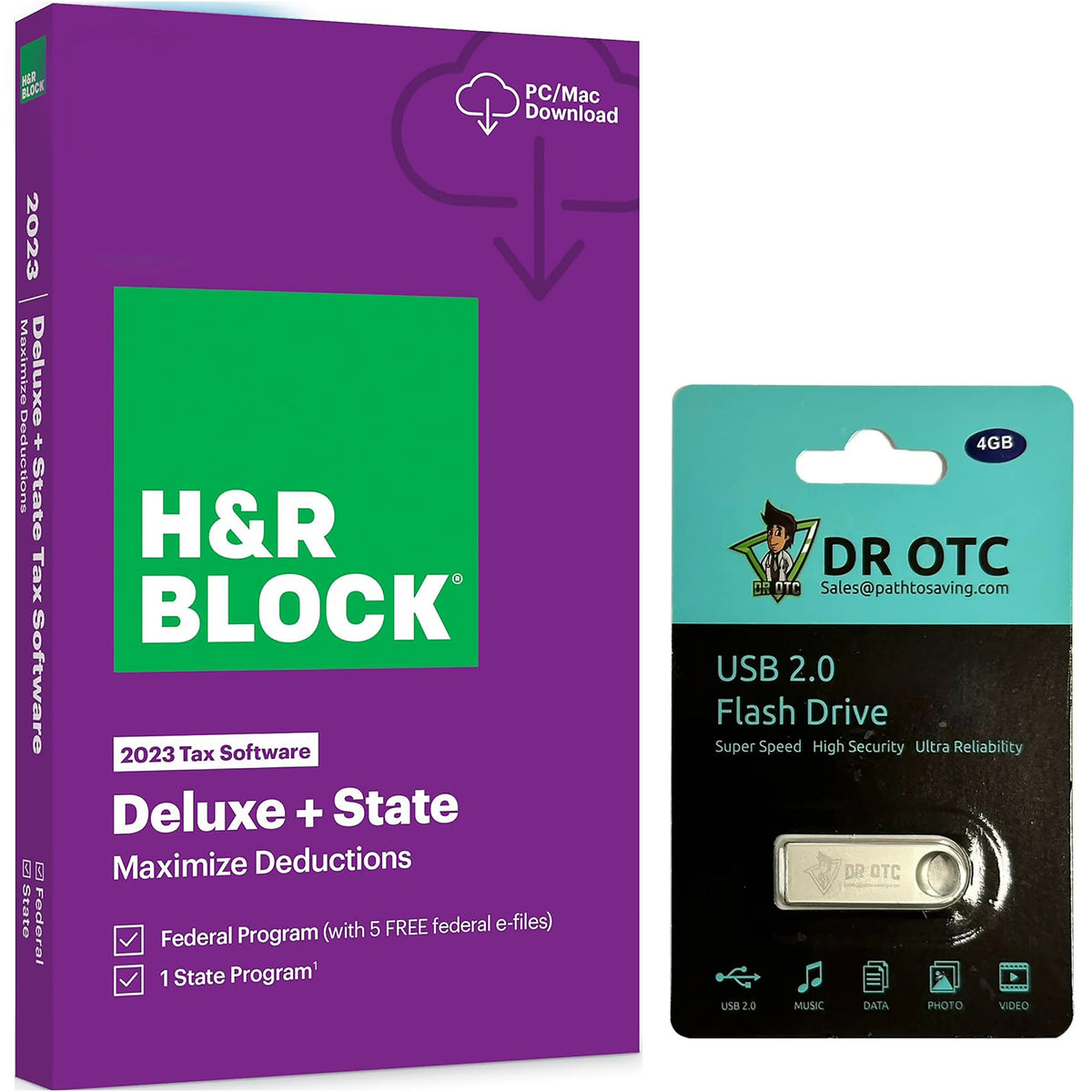 Tax Software Deluxe + State 2023 with USB Drive 4GB W20232