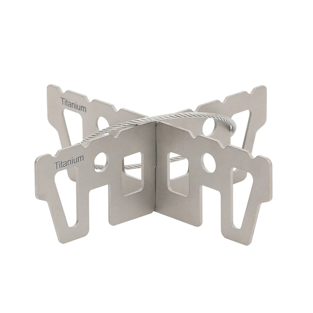 Portable Alcohol Stove with Cross Stand Rack Lid I8003