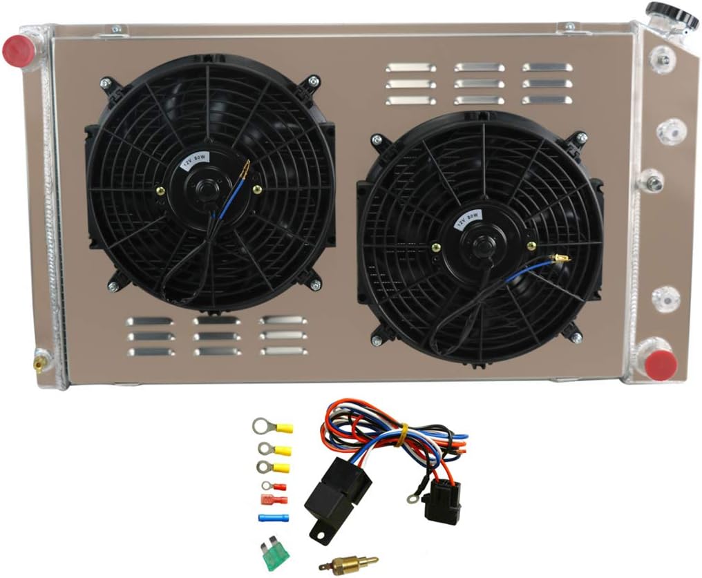 3 Row Aluminum Radiator with 12 Inches Fan and Shroud C913