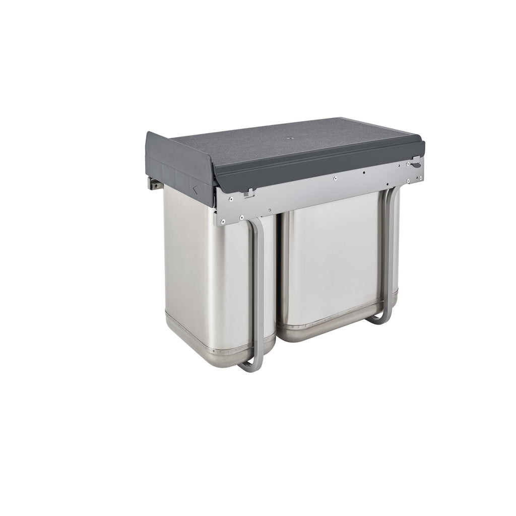 Double Steel Top Mount Waste Trash Can R82276