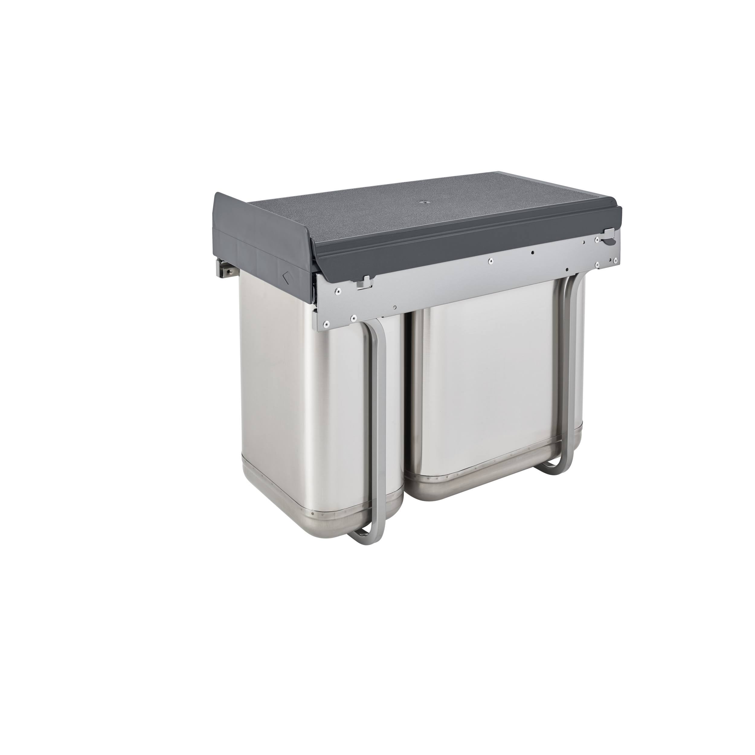 Double Steel Top Mount Waste Trash Can R82276