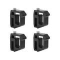 Black Aluminium Alloy Truck Cap Mounting Clamps, 4 Pcs Q256