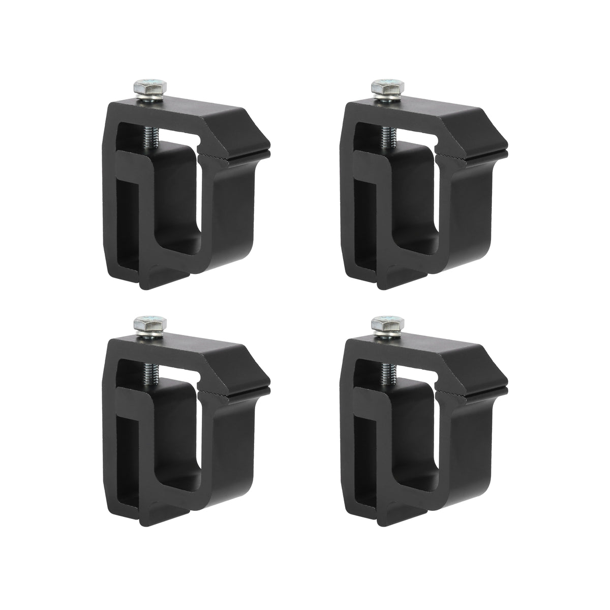 Black Aluminium Alloy Truck Cap Mounting Clamps, 4 Pcs Q256