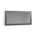 White 36 in. x 18 in. x 12 in. Lift Up Door Kitchen Cabinet with Glass Wall V690411