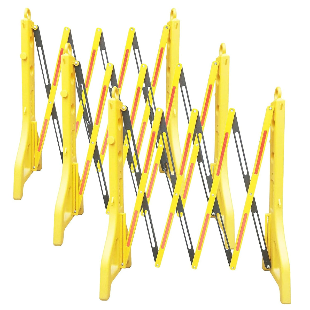 Expandable Mobile Barricade Safety Barrier Gate 2 Packs Plastic Traffic Fence P9619