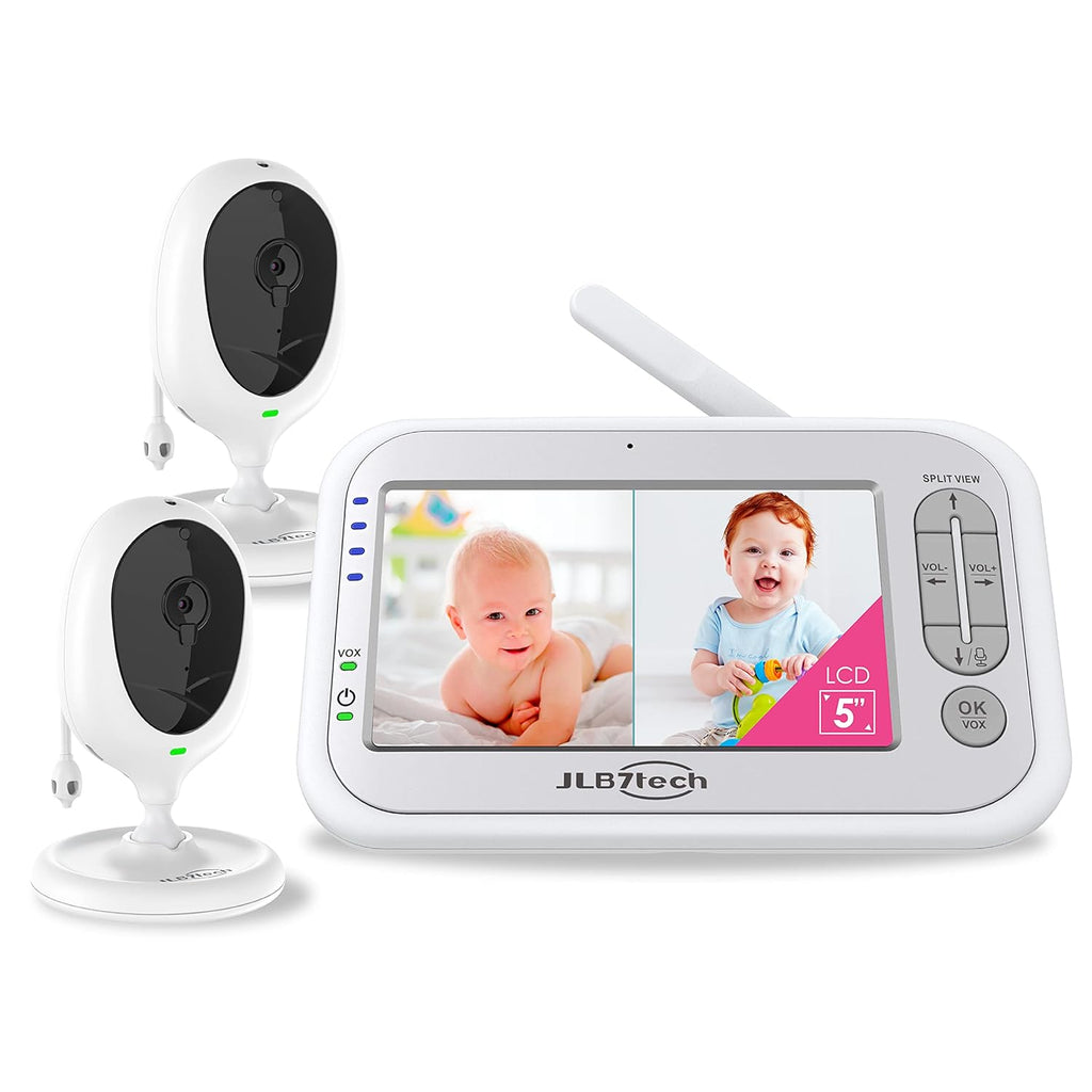 5 Split Screen Video Baby Monitor with 2 Cameras and Audio Q5616
