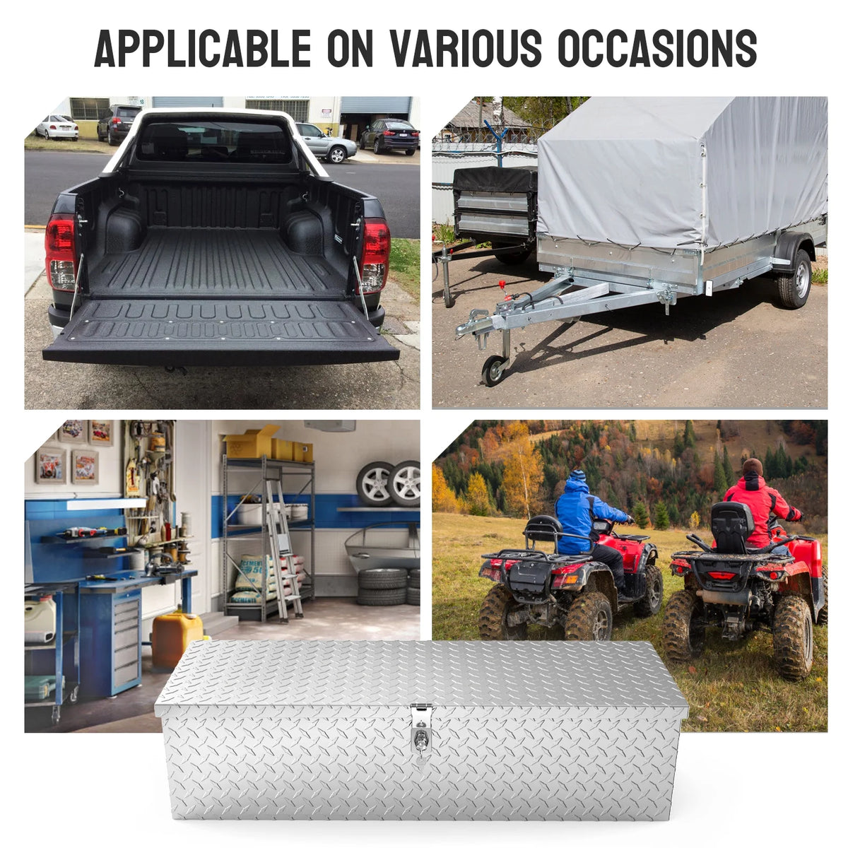 39 inch Aluminum Truck Tool Box with Lock & Keys S557066