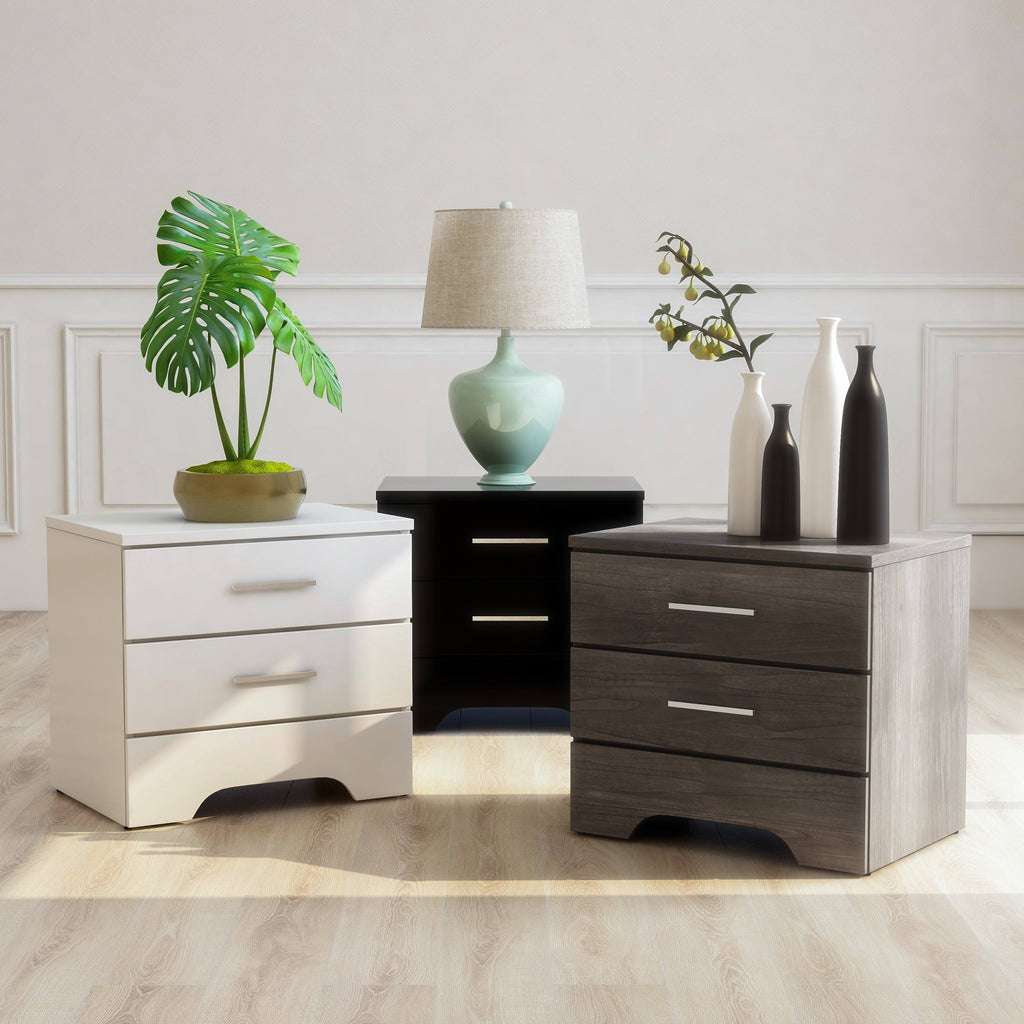 Rustic Grey 2-Drawer Nightstand S29970