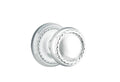 Passage Knob with Rope Rose Bright Chrome Finish U1748