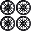 14x7 Matte Black ATV Wheels Rims Set of 4 C2960