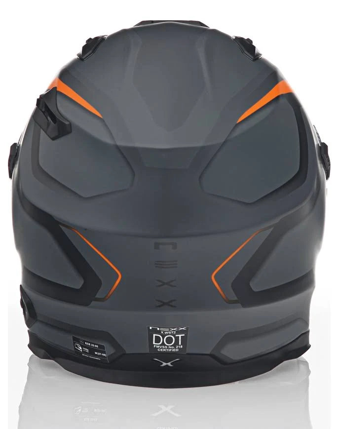 Orange Motrox Helmet, Large S3166