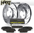 Platinum Drill/Slot Disc Brake Rotors and Heavy Duty Pad X710