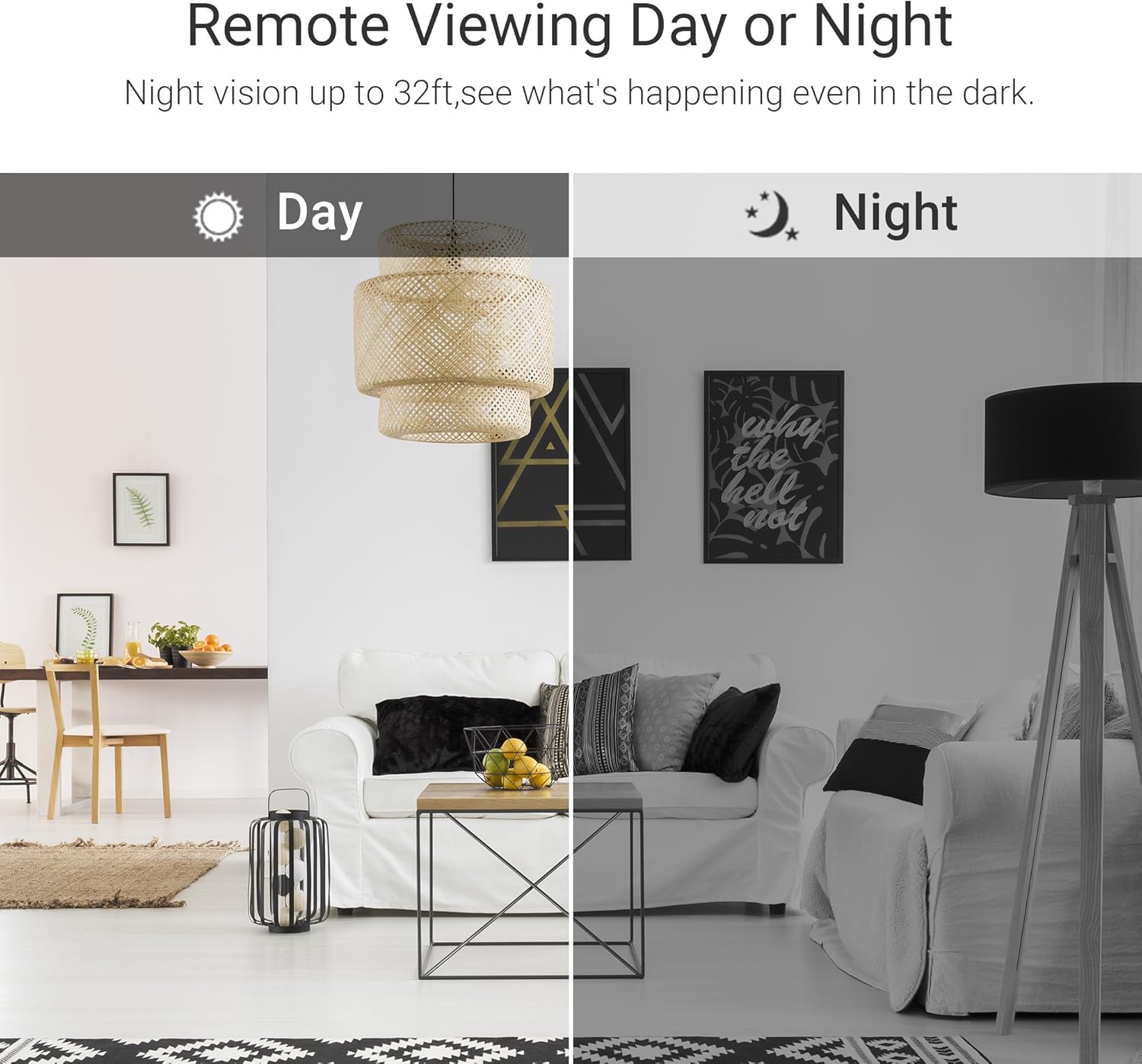 1080P Wireless Indoor Security Camera with Night Vision, Pack of 2 P7548